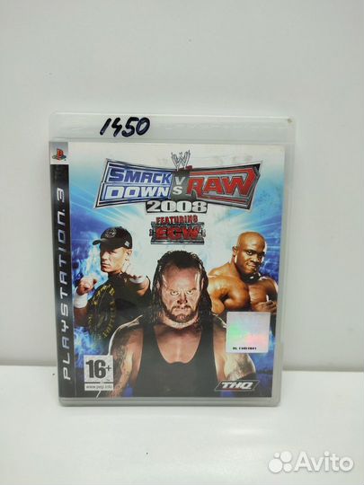 Диск Smack down VS Raw 2008 для PS3