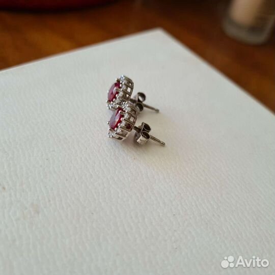 Серьги гвоздики серебро