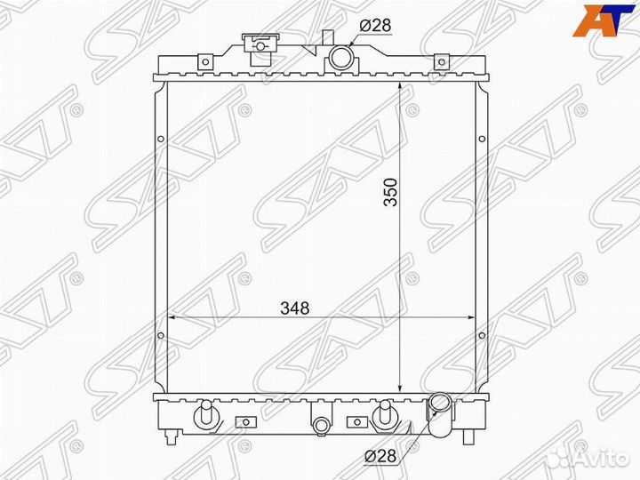 Радиатор Honda Civic 91-00 / HR-V 98-07 / Capa