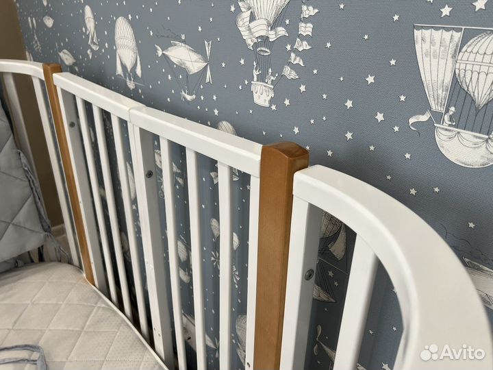 Кроватка-трансформер детская Лисенок Santorini 5в1