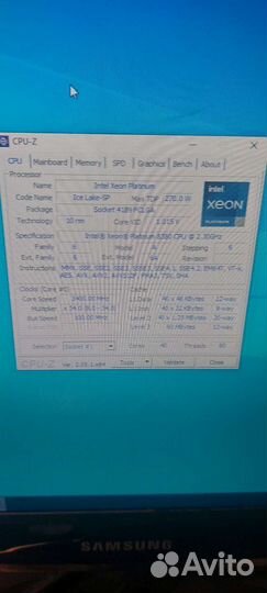 Xeon Platinum 8380 40 ядра 2.3-4.5Ghz 60mb 270w