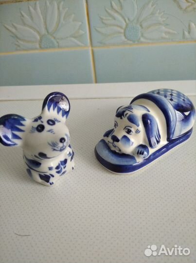 Гжель, сахарница, домовёнок