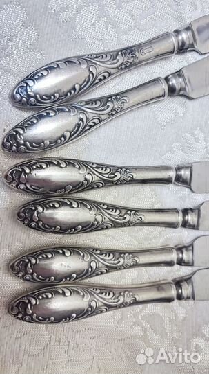 Мельхиоровые ножи с посеребрением