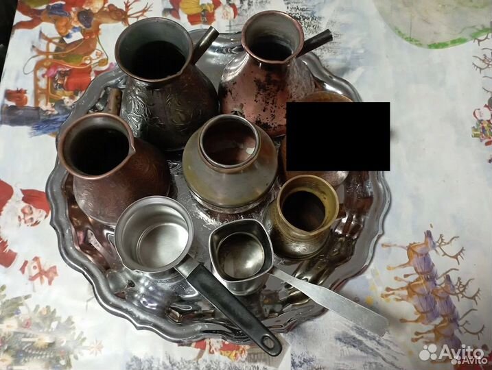 Турки, кофейник, поднос для кофе