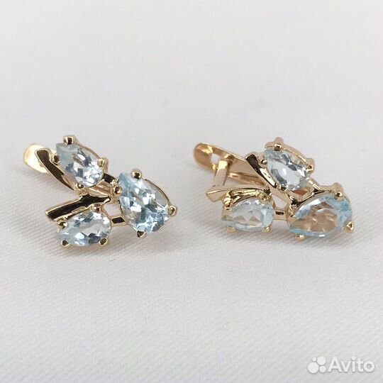 Серьги золото 585 пробы №064819