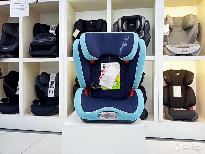 Автокресло 3-12лет изофикс Siger Олимп Blue