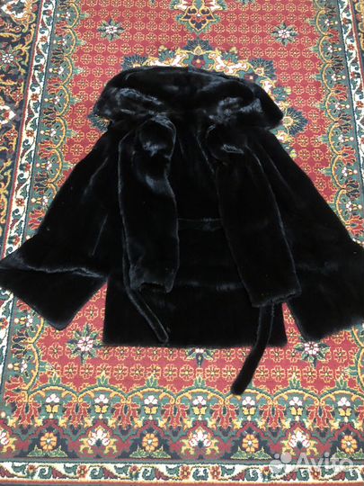 Шуба норковая с капюшоном