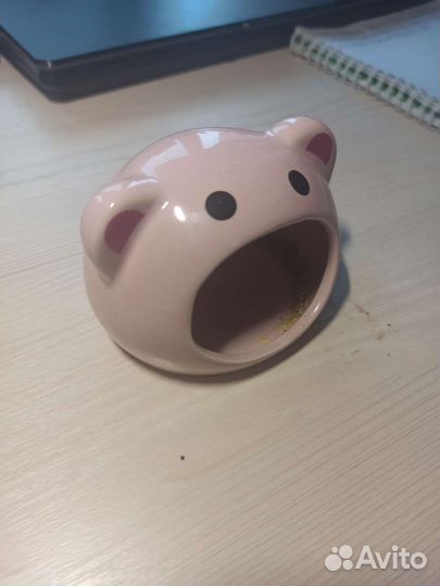 Керамический милый домик для маленького хомяка