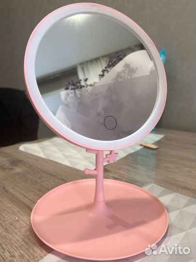Зеркало с подсветкой настольное
