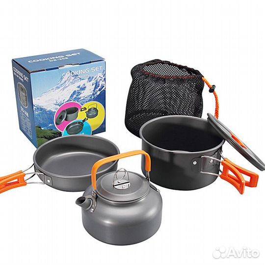 Набор туристической посуды 2-4 персоны Cooking Set