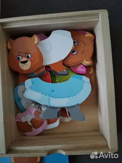 Деревянные пазлы вкладыши