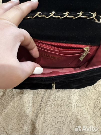 Сумка Chanel бархат в очень хорошем качествн