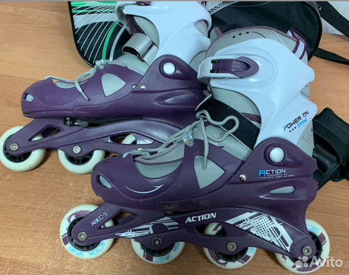 Коньки роликовые Action PW-116 рр 38-41