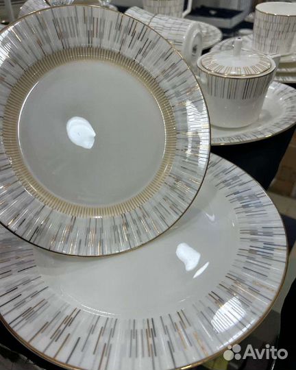 Набор тарелок 18 шт Lefard Aurora костяной фарфор