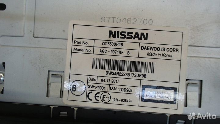 Магнитола Nissan X-Trail (T31), 2013