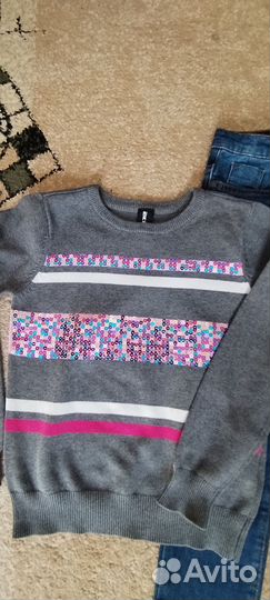 Новые джинсы и свитер 116-128