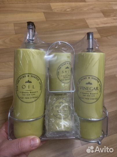 Набор для специй: соль перец масло