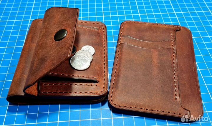 Мужской кошелек портмоне+автодокументы.кожа