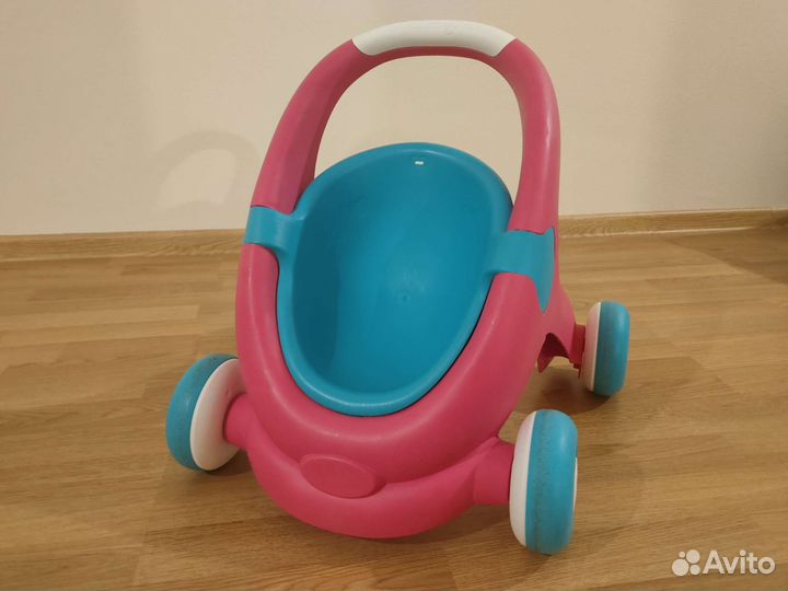 Коляска ходунки smoby minikiss каталка для кукол