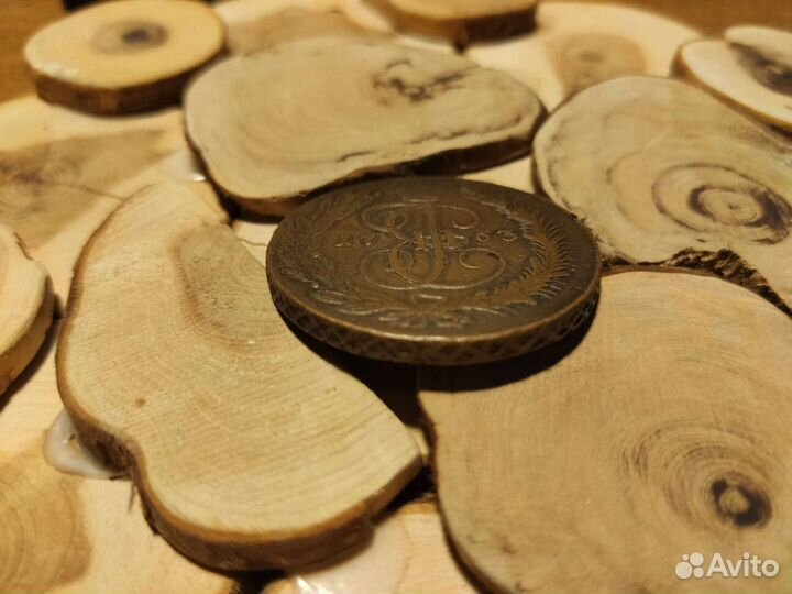 5 копеек 1763г. М.М перечекан