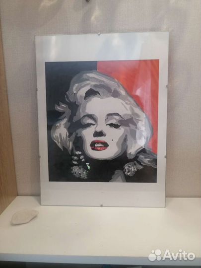Картина Мерлин Монро акрил постер интерьер кино