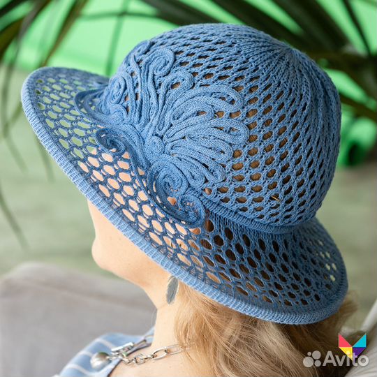 Ажурная женская шляпка, Летняя