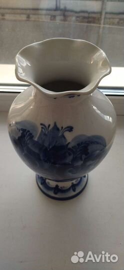 Ваза для цветов гжель