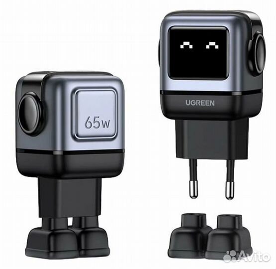 Зарядное устройство ugreen Nexode Robot GaN 65W