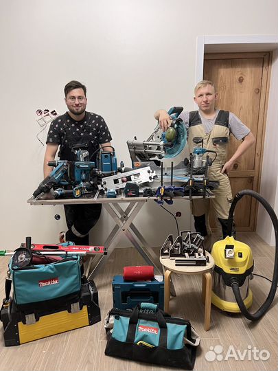 Установка дверей, мдф плинтуса