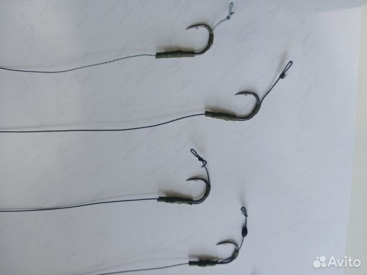 Поводки на карпа, крючки