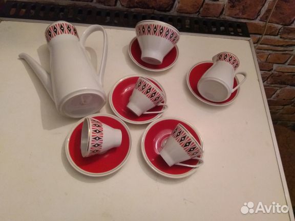 Сервиз СССР из костяного тонкого фарфора