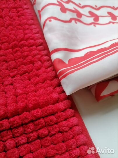 Комплект Икеа коврик и штора