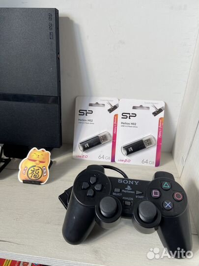 Sony PS2 Slim Прошита+50 игр FreeMcBoot+аксессуары