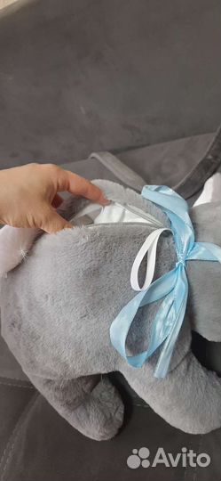 Мягкая игрушка плюшевый заяц отсеком для хранения