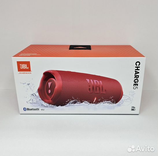 Портативная колонка JBL Charge 5, красная. Новая