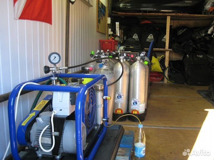 Заправка баллонов для дайвинга, лавинных рюкзаков