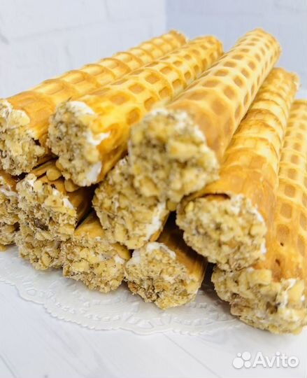 Орешки со сгущенкой.Вафли,зефир