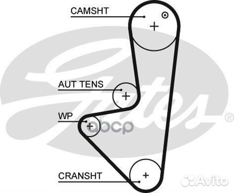 Ремень грм citroen / peugeot 1.4 02- (104x17) 5