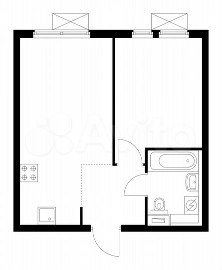 2-к. квартира, 36 м², 4/33 эт.