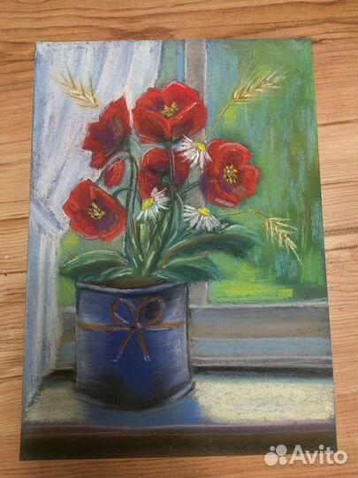 Картина пастель, бумага, размер А4