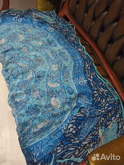 Шелковый платок шаль hermes 140см франция