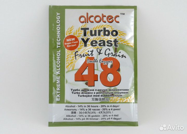 Дрожжи турбо Alcotec 48 Turbo Fruit&Grain, 143 г