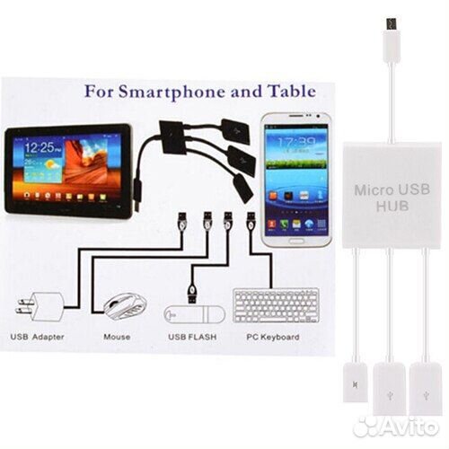 Кабель-концентратор USB 3,1 Type-C OTG 2 в 1 USB
