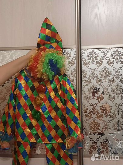 Карнавальный костюм арлекино клоуна