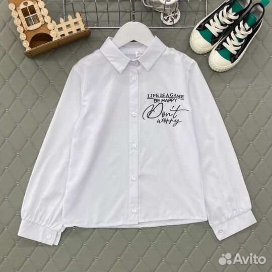 Школьная блузка для девочки, 128-152