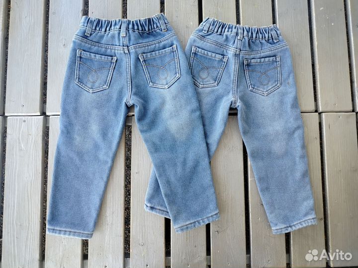 Джинсы утеплённые 98 / 2 шт