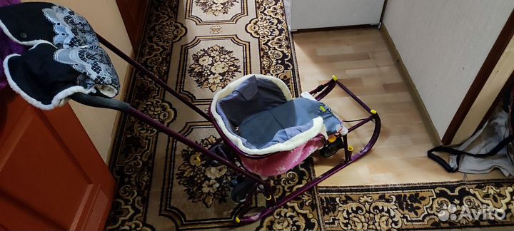 Санки с большими колесами