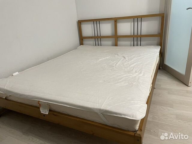 Кровать IKEA рикене 160x200 + матрас