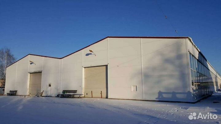 Каркас ангара 1500 м2 24х60 из сэндвич-панелей