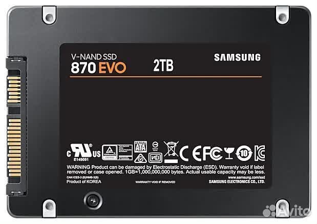 Твердотельный накопитель SSD Samsung 870 EVO 2000G